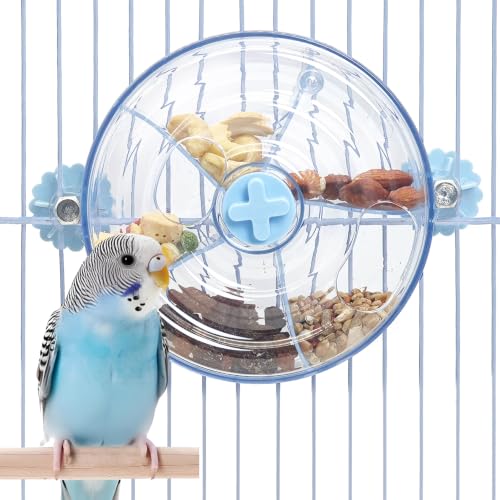 BNOSDM Bird Foraging Toy, Enrichment Parrot Puzzle Toys Transparent - color: Blue