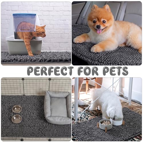 Amylove 4 Pcs Guinea Pig Cage Liner, 12 x 12 Inch, Dark Gray - color: Dark Gray, size: 12 x 12 Inch, style: Shaggy Chenille