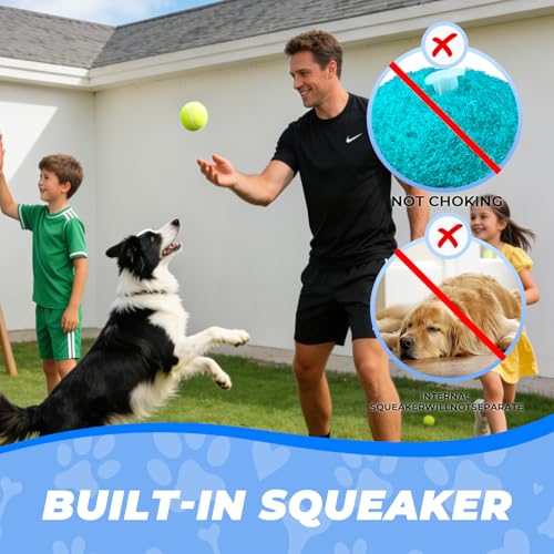 INSUM Squeaky Tennis Balls for Dogs, 2.5 Inch, 20 Pack Squeaky Dog Balls - color: Yellow, size: Medium - 20 Pack