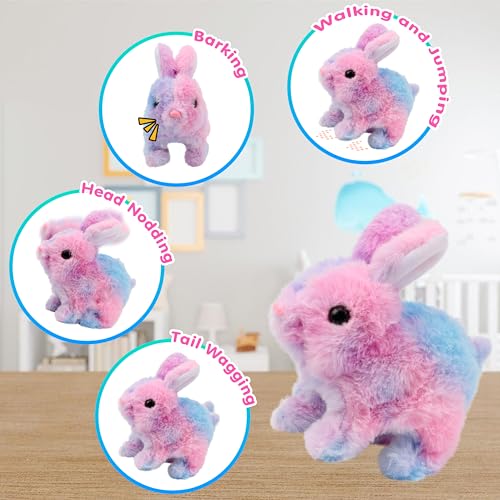 Easfan Pink Jumping Bunny Interactive Talking Plush Toy for Kids - style: Bunny