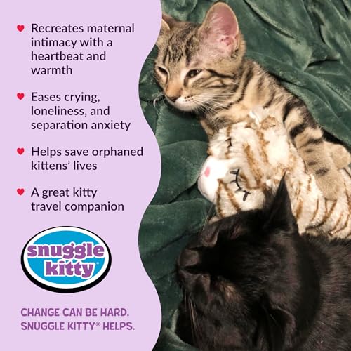 Snuggle Kitty Heartbeat Cat Toy, Calming Comfort, Kittens - Tan Tiger - color: Tan Tiger