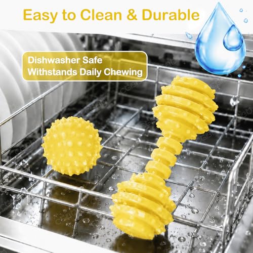 Puppy Toys, 6 Pack Dog Chew Toys, Teething Toys for Small Dogs, Yellow - color: Yellow, size: Small（6Pack）