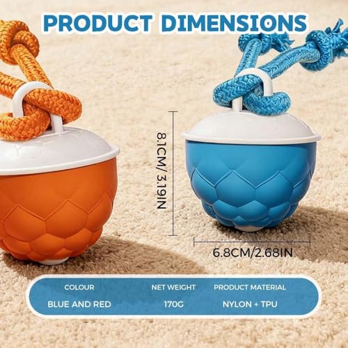 Interactive Dog Toys Motion Activated Automatic Rolling Ball Toys for Small/Medium/Large Dogs Balls for Boredom to Keep Them Busy with USB Rechargeable(Blue) - color: blue