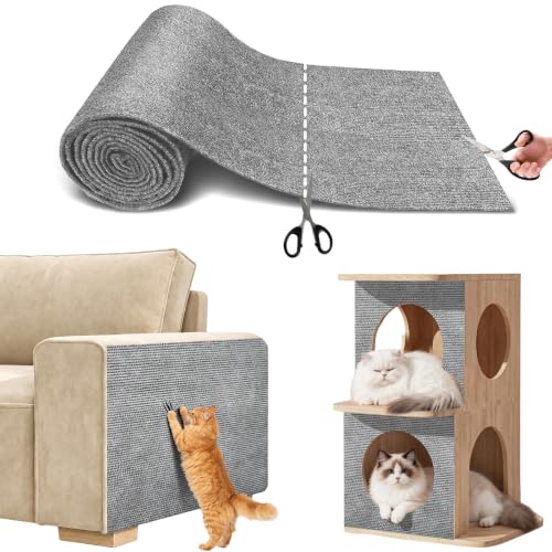 SEPAZON Cat Scratch Couch Furniture Protector, 39.3x15.8In - color: LightGrey, size: 39.3x15.8Inch