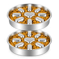 Slow Feeder Dog Bowls with Non-Slip Mat, Stainless Steel Metal Slow Feeder for Small & Medium Dogs, 2 Cups Pet Bowl for Slows Down Eating, Dishwasher Safe, Anti-Gulping Dog Bowl -2 Pack - size: 2 Cup 2 Pack