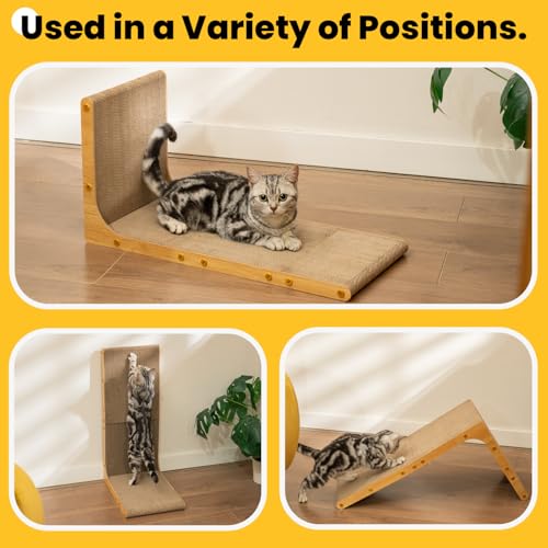 Conlun Cardboard Cat Scratcher, 23" L-Shaped Scratch Pad - size: 23" 2-Pack