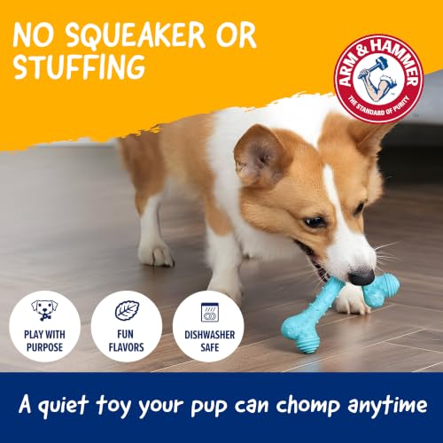 Arm & Hammer Nubbies T-Bone Dental Dog Chew Toy, Peanut Butter Flavor, 2-Pk - color: Blue T-Bone, size: 2 Count