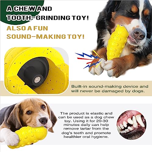 LiuMelinda Dog Chew Toys for Aggressive-Chewers - Indestructible Dog Toy for Aggressive Chewer，Tough Chew Toys for Dogs （Rubber Yellow-Insect） - color: 04-Yellow-Insect