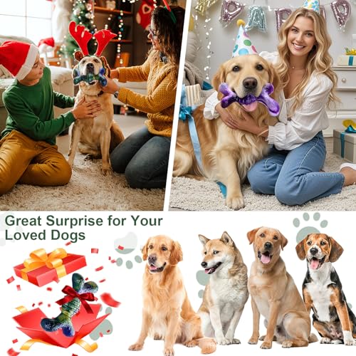 Rensh 3-Pack Dog Chew Toys for Aggressive Chewers (25-90) LB, Milk-Flavored - color: purple