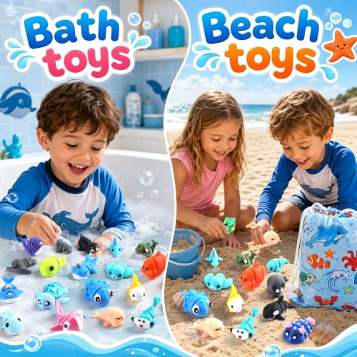 SCIONE 50 Pcs 3D Printed Sea Animals, Cute Desk Decor - style: 3D P-other-50