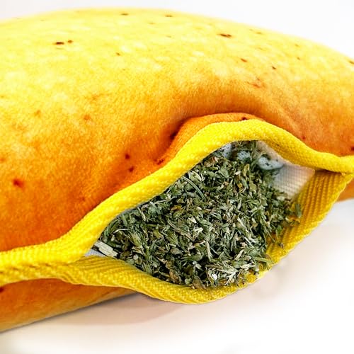 Doggijuana Tuffer Chewer Dog Toy, Taco | Squeaky Refillable Plush Toy - size: Standard, style: Taco
