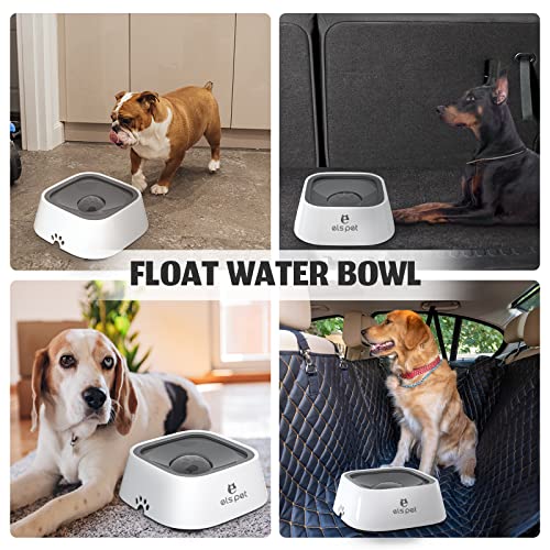 ELS PET Travel Bowl 35oz 1L No Spill Dog Cat Bowl Anti Slip Water Dispenser - color: Grey, size: 1L