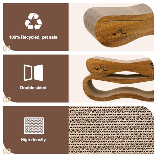 Cat Scratcher, 2 in 1 Cardboard Cat Scratchers for Indoor Cats Scratch Pad - size: 87CM