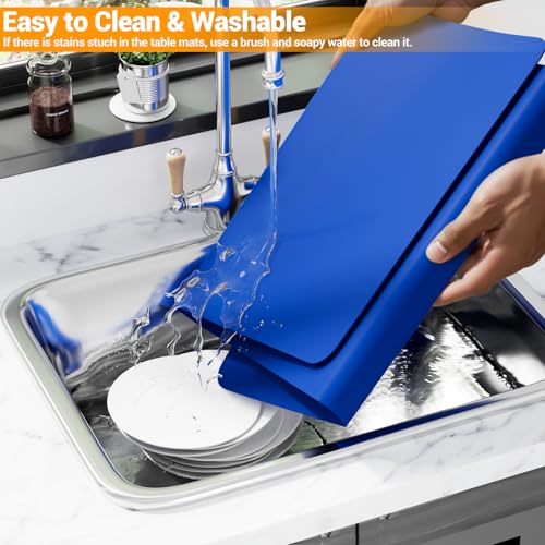 Silicone Protector Mat 47x24 Inch,Blue - color: Bule