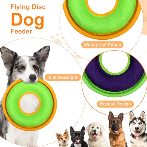 3 Pcs Pet Flying Discs - 9.05 Inch, Interactive Flyer Toys, Feedable Lightweight Catch and Fetch Toys for Small Medium Large Dogs, Floats in Water & Safe on Teeth