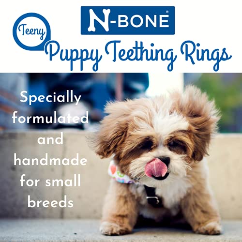 N-Bone Teeny Puppy Teething Rings, Chicken Flavor, Natural Puppy Teething Chews & Treats, 7 Rings (4.6 oz), For Small & Toy Breed Puppies - size: 4.6 Ounce (Pack of 1)