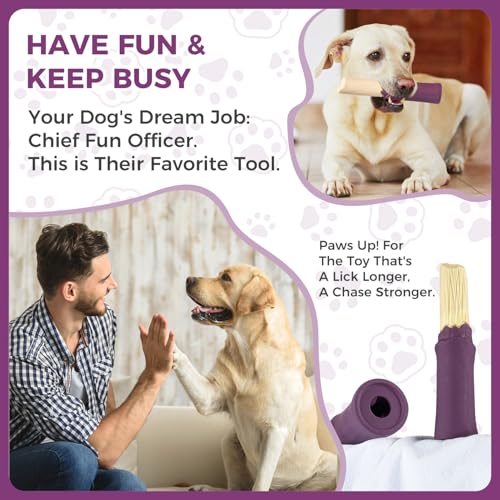 MewaJump Dog Chew Toys Tough Dog Toy for Aggressive Chewers Indestructible - color: purple dispensing toy