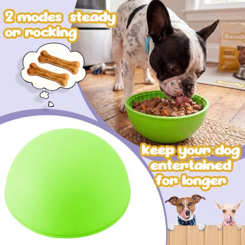 Patelai 2 Pcs Dog Lick Bowl, Slow Feeder Bowl for Dogs, Green, Purple, Bone - color: Green, Purple