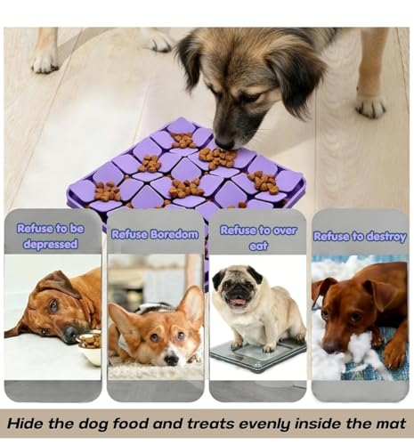 Snuffle Mat for Dogs, Enrichment Feeding Boredom Relief(Green) - color: Green