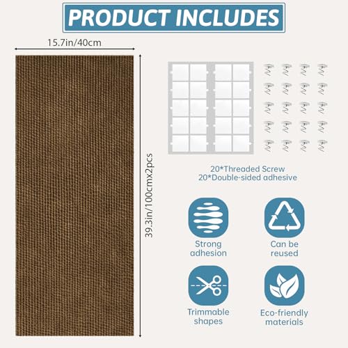 Cat Scratch Furniture Protector (Brown, 78.7" x 15.8") - color: Brown, size: 78.7" x 15.8"