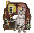 American Cat Club Cat House with Scratcher & Catnip included - Mediterranean Villa - style: Mediterranean Villa
