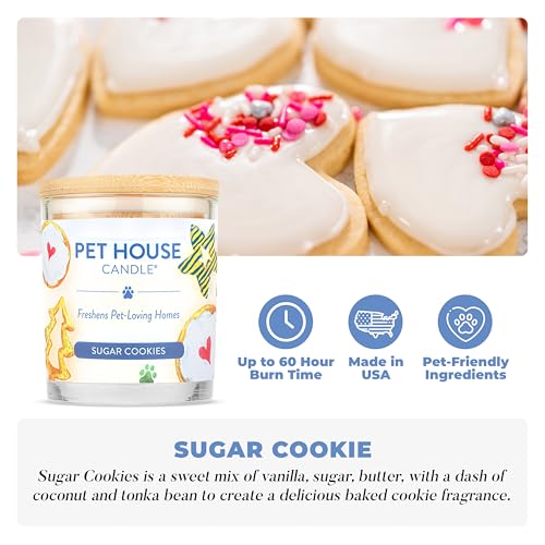 Hot Cocoa & Sugar Cookies Candle Pet Friendly Plant-Based Wax, Pet House - color: Hot Cocoa, Sugar Cookies, size: Pack of 2