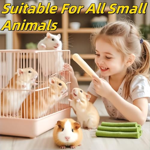 4 in 1 Natural Bunny Chew Toys Sticks Rabbit Treat Apple Hay Bamboo - size: 250g (4 in 1)