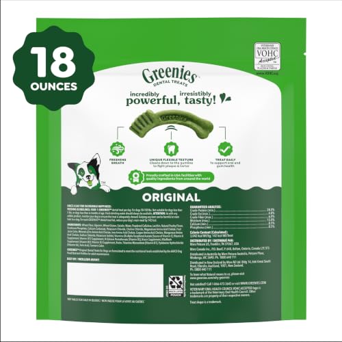 Greenies Large Natural Dental Dog Treats, Original Flavor, 12 Count - size: 12 Count (Pack of 1)