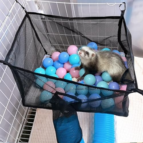 kathson Ferret Ball Pit Hammock for Cage Hanging Bed Playpen Toy Box