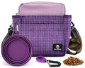 Dog Treat Pouch for Training, Magnetic Dog Walking Bag and Fanny Pack - color: Purple