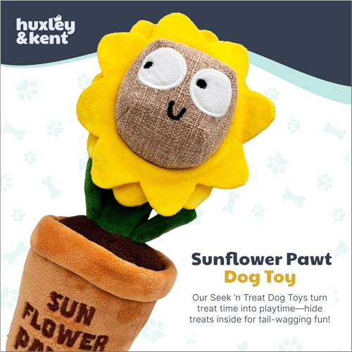 Huxley & Kent Seek 'n Treat Puzzle Dog Toy, Sunflower Pawt, Large - color: Sunflower Pawt, size: Large