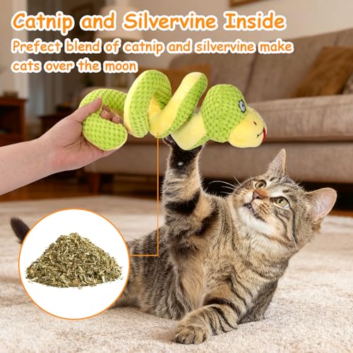 Retro Shaw 14"Snake Cat Toys Catnip Interactive Toy for Indoor Cats Kittens - size: 14Inches