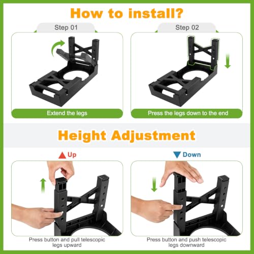 4-in-1 Elevated Dog Bowl Stand with Slow Feeder, 5 Adjustable Heights