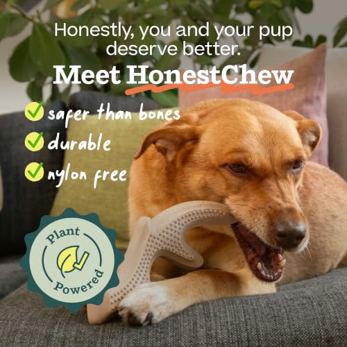 WOOF HonestChew Antler Dog Chew Toy for Dogs 60 lbs & Up - color: Antler, size: Large
