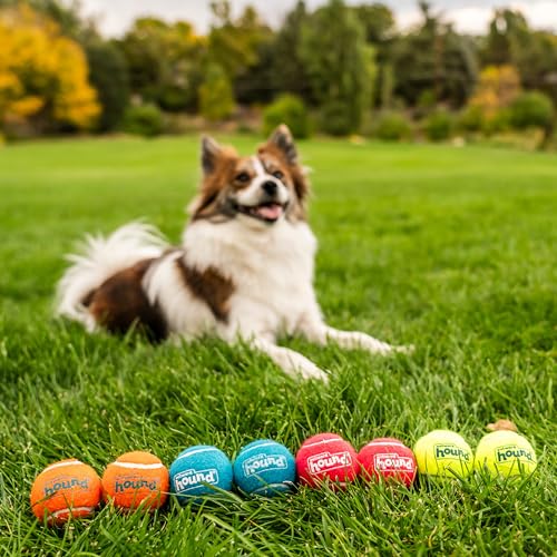 Outward Hound Squeaker Ballz Tennis Ball Dog Toy, Small, 2", 8‑Pack - color: Multi Squeaker Balls, size: Small, style: 8-Pack