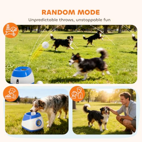 PawHut Automatic Dog Ball Launcher Remote Control for Large Breeds Blue - color: Blue