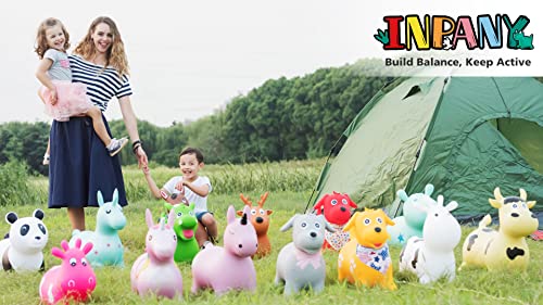 INPANY Bouncy Giraffe Hopper, Gifts Toy for Kid, Pump Included(Yellow) - color: Giraffe