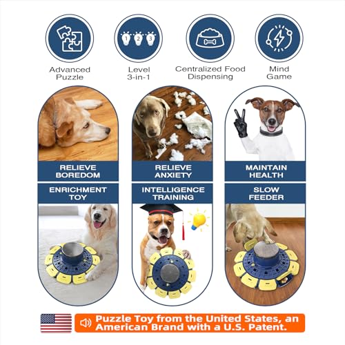 KADTC Dog Puzzle Toy, XL 3-Level, Beginner to Expert Mental Stimulation Toy