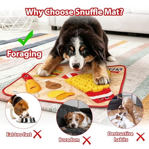 Gigwi Snuffle Mat for Dogs, Non-Slip Dog Puzzles for Smart Dogs and Cats