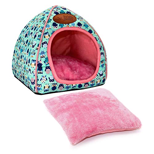 Guinea Pig Bed Hideout, Washable Hamster Cave for Small Animals - color: Navy Blue