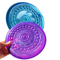 Dog Flying Discs Soft Teeth Cleanning Chew Toys,Rubber Material, Durable, Indestructible,2 Pack,18.5cm,90g,Blue and Purple Colors for Puppies Small Medium Dog Outdoor Training.
