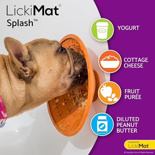 LickiMat Splash Slow Feeder Bowl Lick Mat for Dogs, Green - color: Green
