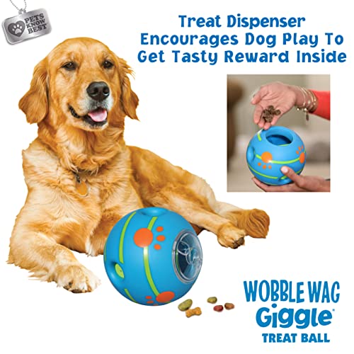 Wobble Wag Giggle Treat Ball- Interactive Dog Toy & Treat Dispenser, Fun Giggle Sounds When Rolled or Shaken, Great for Dogs Pets Know Best - style: Treat