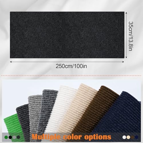 Cat Scratch Furniture Protector - 100" x 13.8" Trimmable Self-Adhesive Cats Claws Scratch Pads, DIY Cat Climbing Couch Protector for Scratch Post Cat Tree Replacement Indoor (Black) - color: Black, size: 13.8" x 100"
