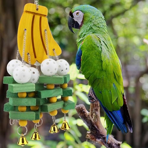 GPY Parrot Toys for Macaw, Interactive Bird Toys for Parrots Large Bird - color: Big banana