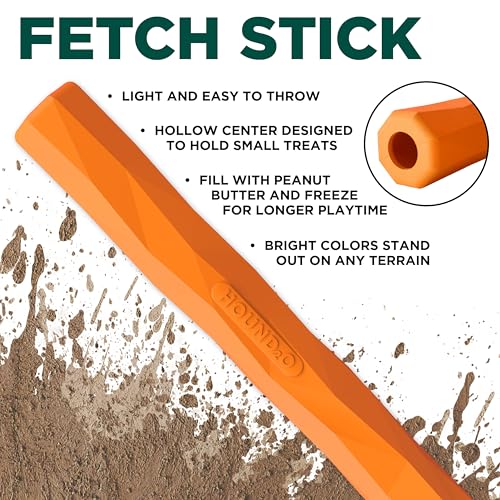 Playology Hound2O Fetch Stick Dog Toy - Outdoor Dog Toy - Orange - color: Orange