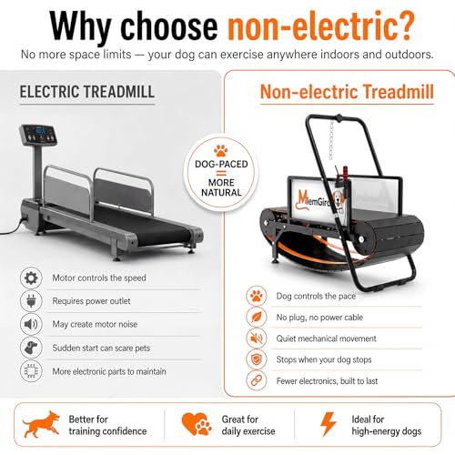 Dog Treadmill, Non-Motorized for Small Medium Dogs, Indoor & Out