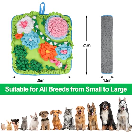 Vextronic Snuffle Mat for Dogs, Large Breed Slow Feeder Interactive Toy - color: Lime