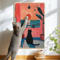 Sisal Cat Scratcher Mat Cat Scratching Pad with Adhesive Tape 23.6x15.7'' - color: PinkRomance