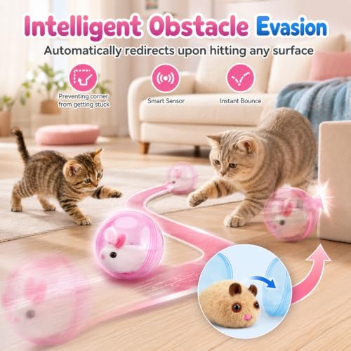 Self-Rolling Interactive Cat Ball, Automatic Animal Pet Rolling Ball